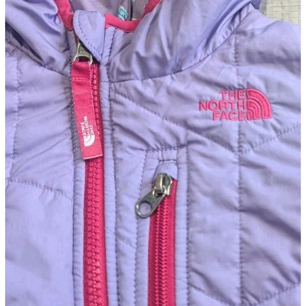 The North Face Baby Reversible Jacket Unicorns Girls Sz 12-18 Months Purple